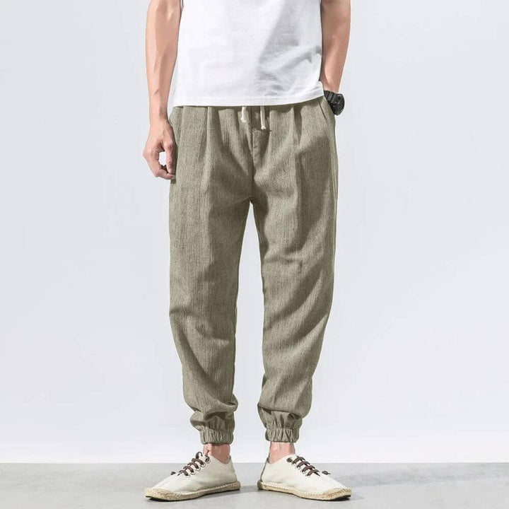 Pantalones Cómodos de Algodón y Lino – Ligeros para Uso Diario