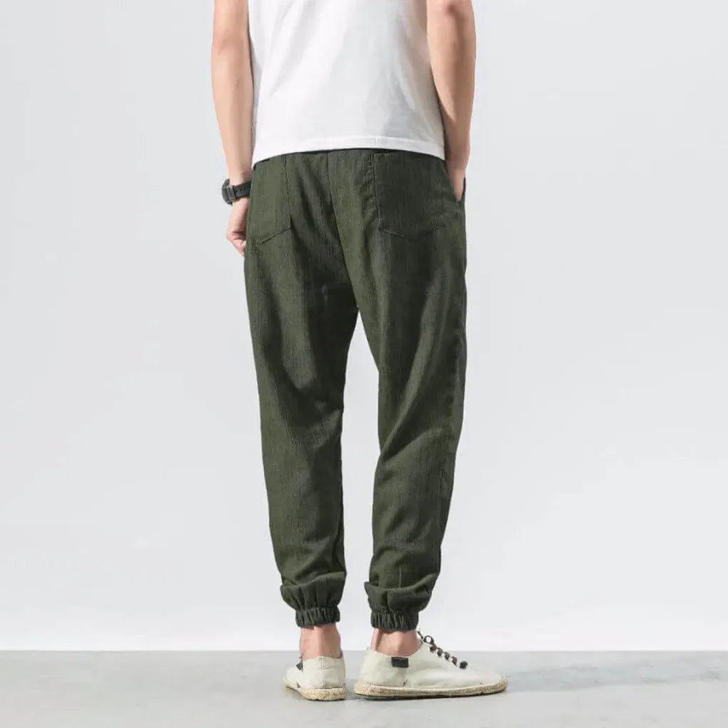Pantalones Cómodos de Algodón y Lino – Ligeros para Uso Diario