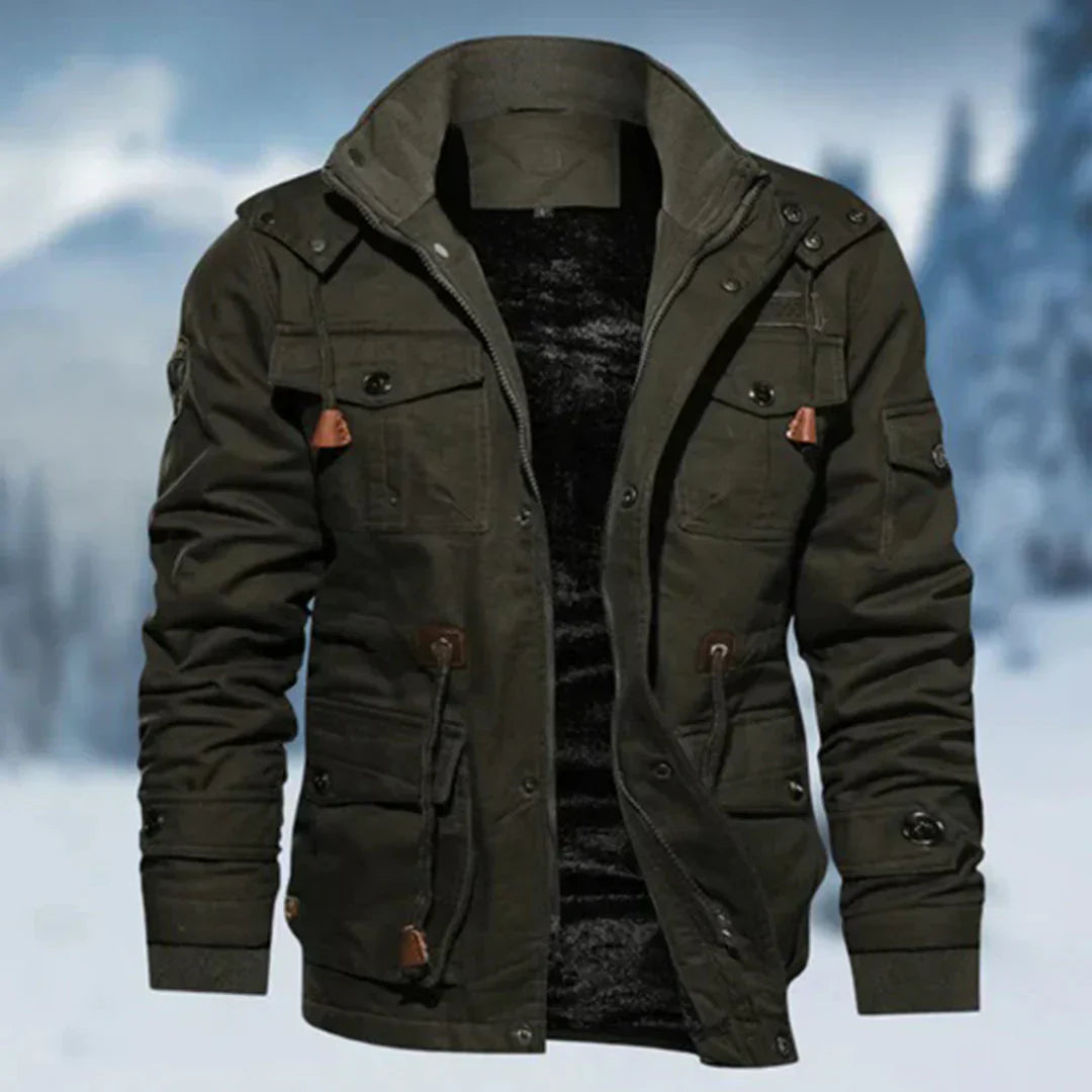 Chaqueta Utilitaria Forrada de Forro Polar para Hombres