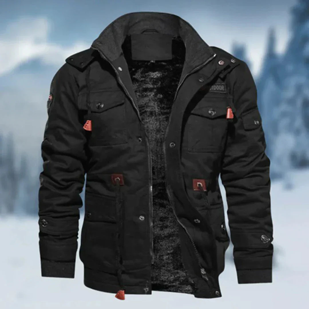 Chaqueta Utilitaria Forrada de Forro Polar para Hombres