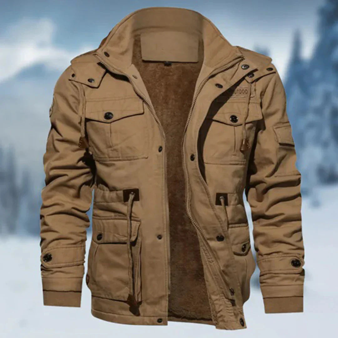 Chaqueta Utilitaria Forrada de Forro Polar para Hombres