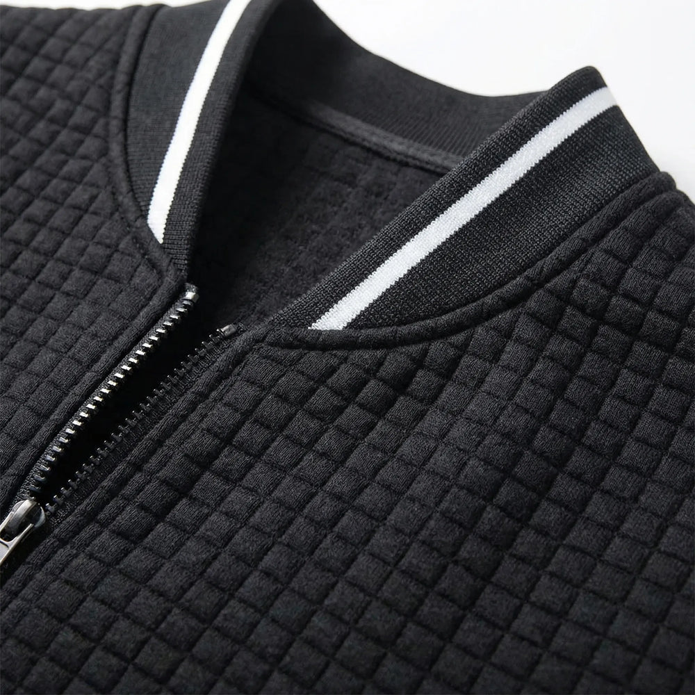 Zenvarn - Sudadera acolchada para hombre con media cremallera