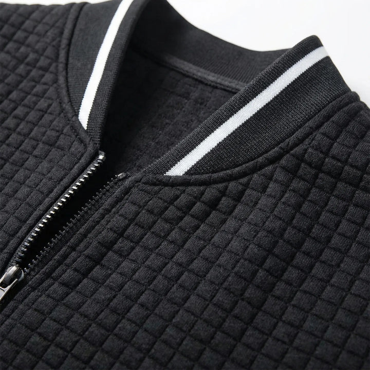 Zenvarn - Sudadera acolchada para hombre con media cremallera