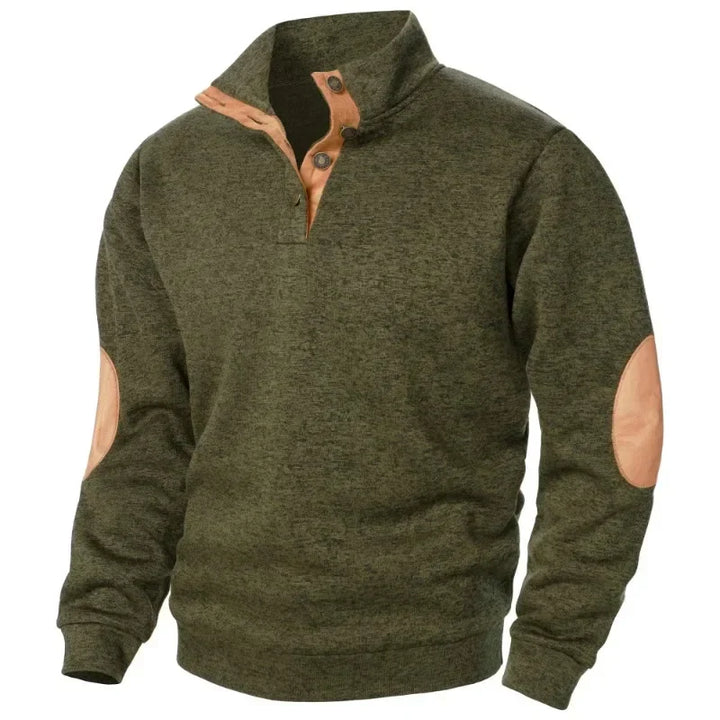 Sudadera de cuello en V para hombre, ideal para actividades al aire libre y estilo informal
