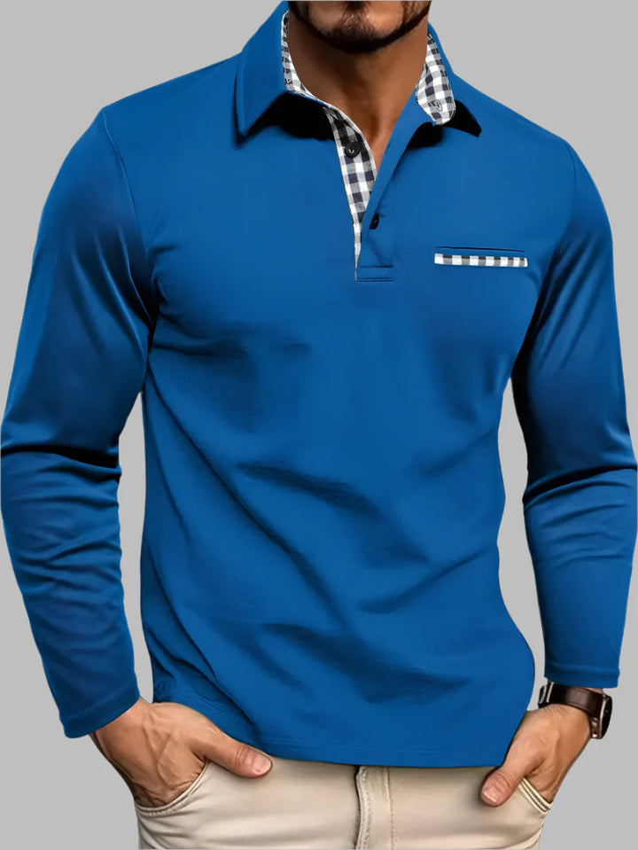 Polo Clásico de Manga Larga de Verano para Hombres
