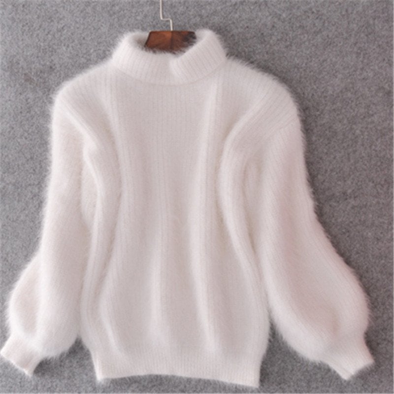 Suéter de Cuello Alto de Mohair