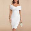 Vestido Banda V de Hombros Descubiertos