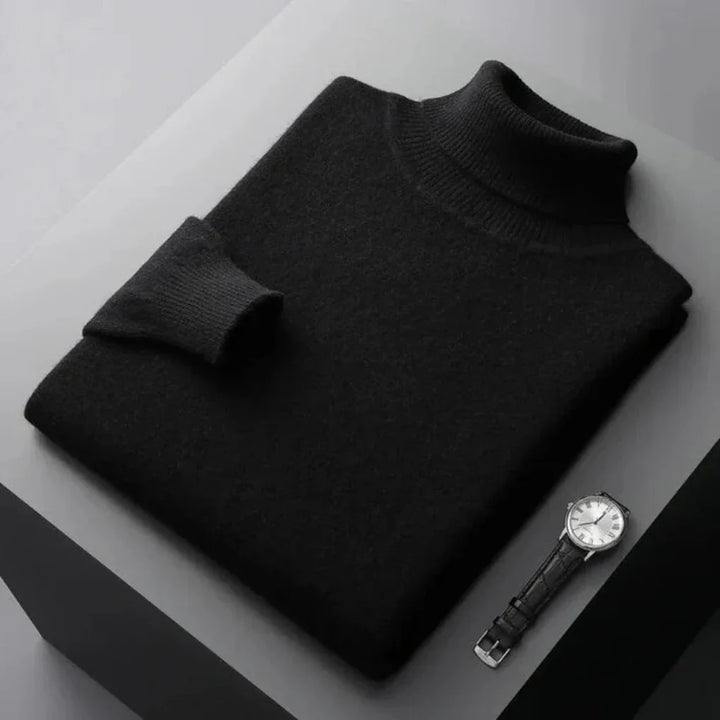 Suéter de Cuello Alto para Hombre – Capa Elegante con Apariencia Refinada