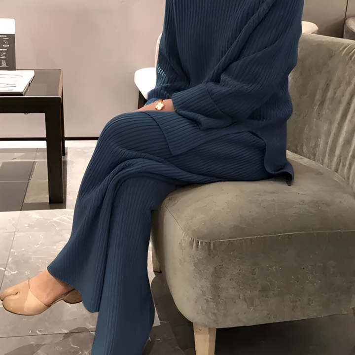 Conjunto de Suéter de Punto y Pantalones