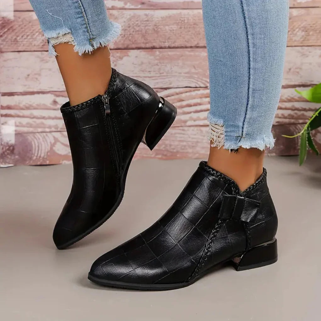 Botas de tacón bajo para mujeres