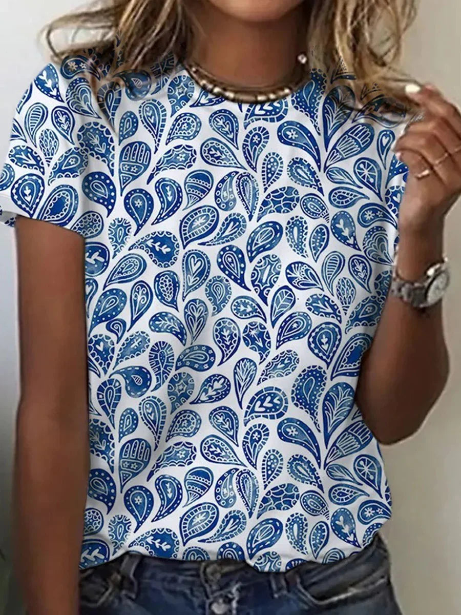 Noah – Camiseta informal estampada con cuello redondo