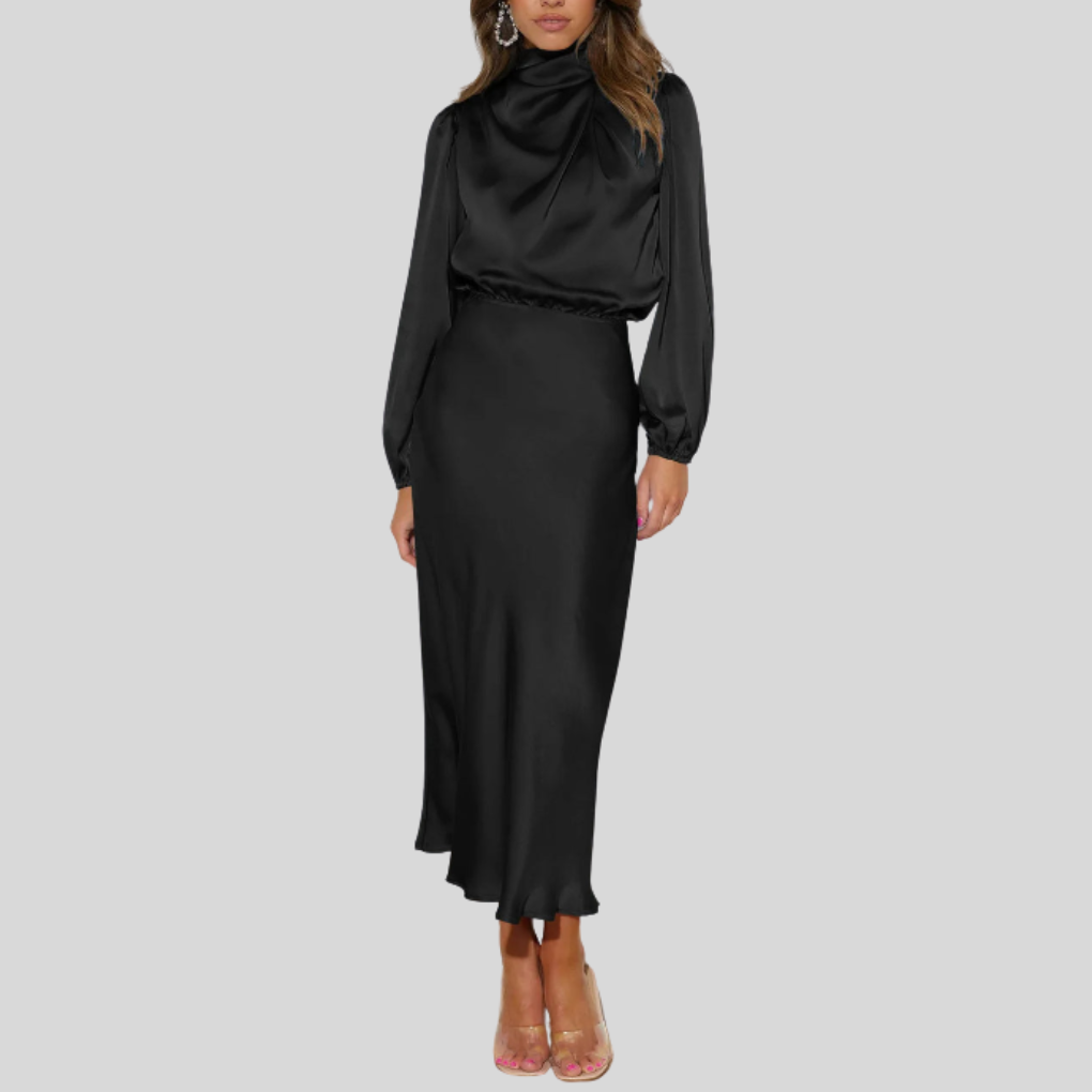 Vestido de Noche de Satén Elegante para Mujeres