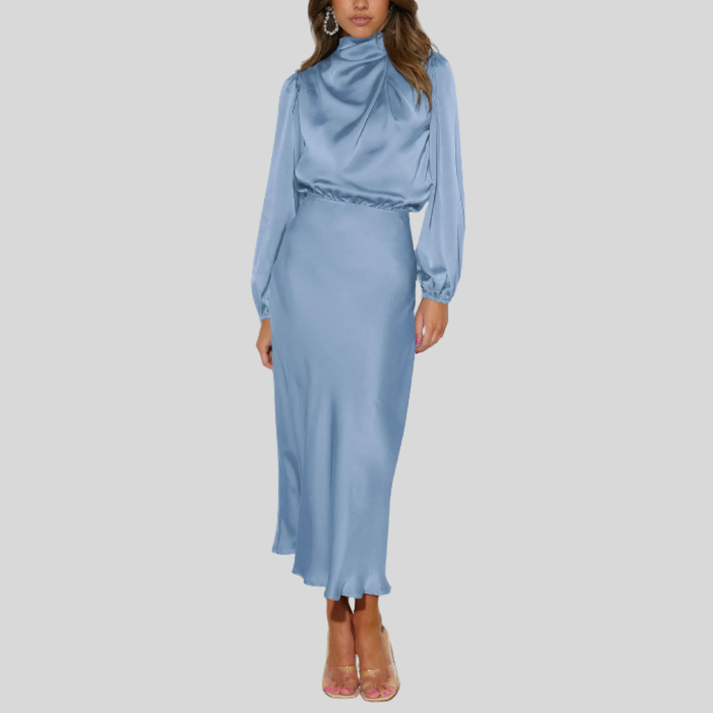 Vestido de Noche de Satén Elegante para Mujeres