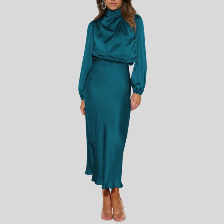 Vestido de Noche de Satén Elegante para Mujeres