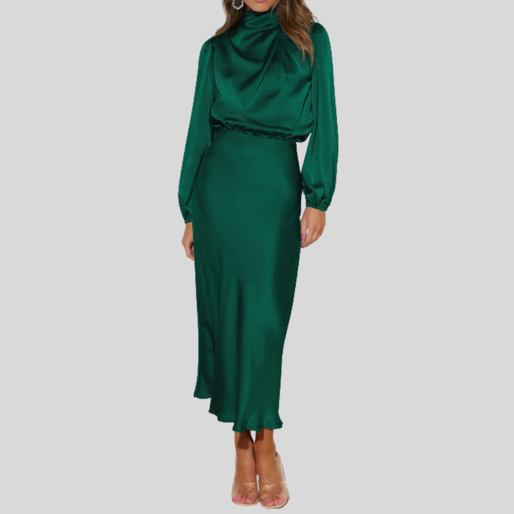 Vestido de Noche de Satén Elegante para Mujeres