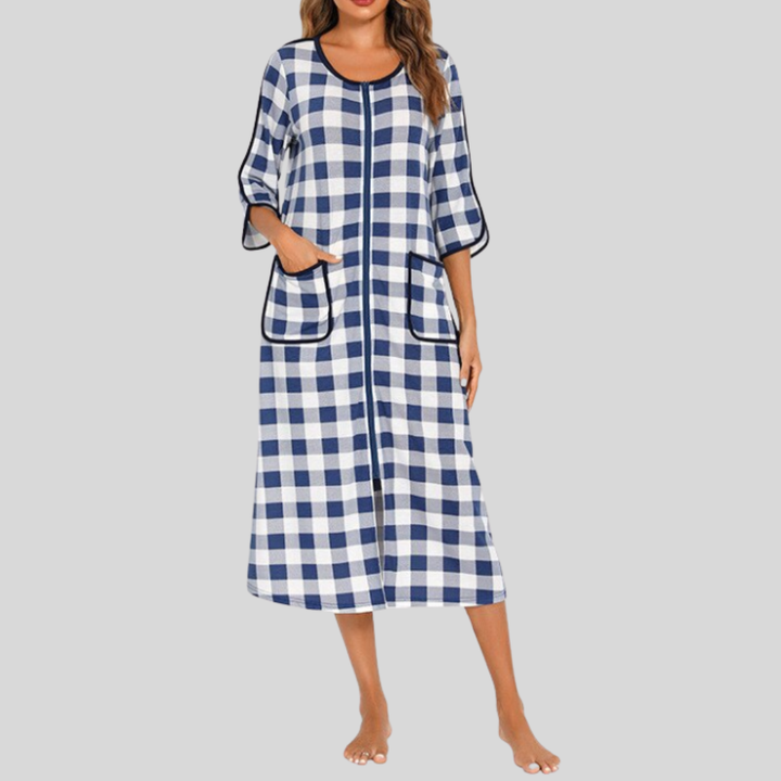 Vestido de Noche con Capucha y Cremallera Caliente
