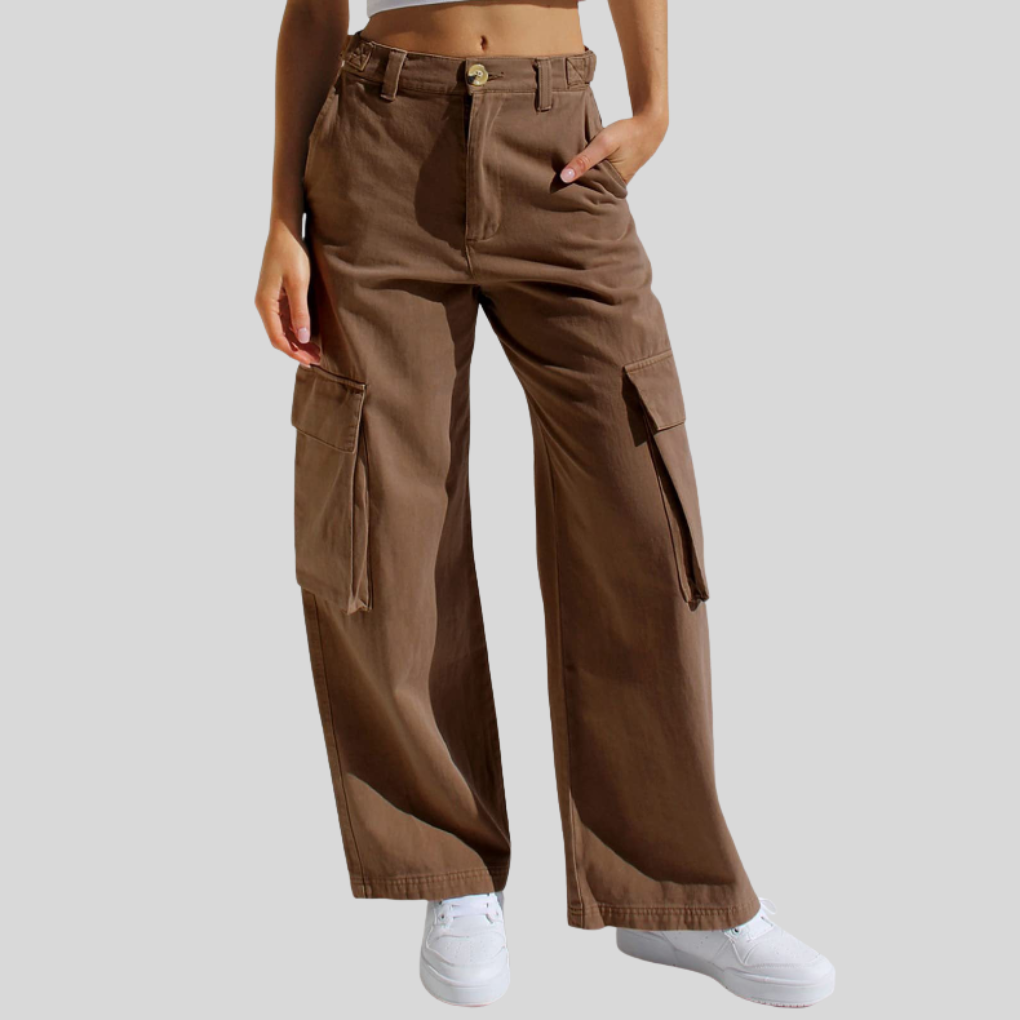 Pantalones Cargo de Alta Cintura a la Moda para Mujeres