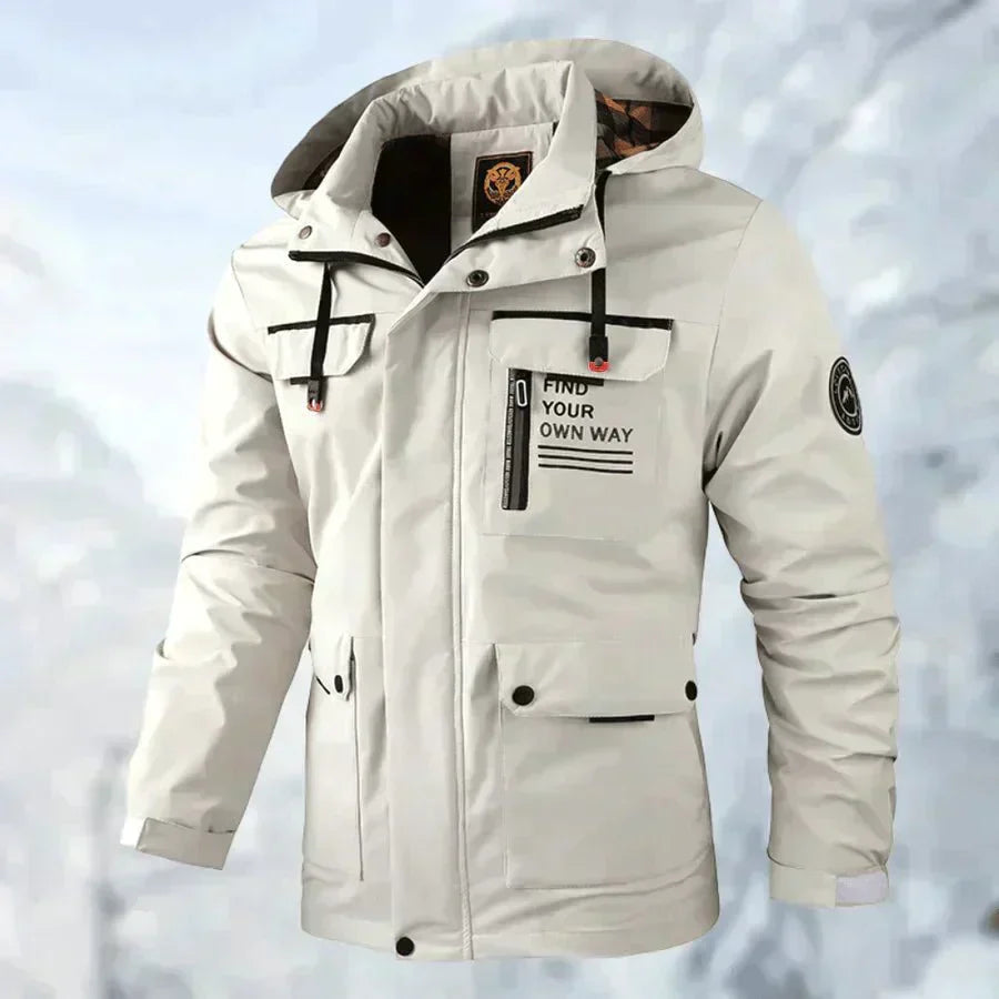 Cael – Chaqueta con capucha impermeable y cortavientos para hombre