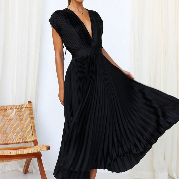 Casimir – Vestido Elegante de Cuello en V para Mujeres | Sin Mangas