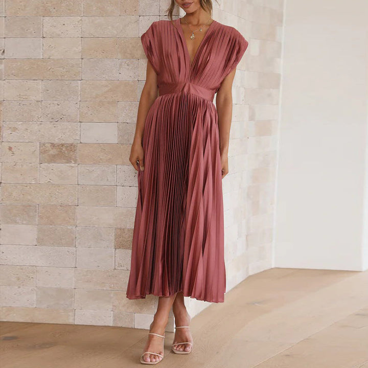 Casimir – Vestido Elegante de Cuello en V para Mujeres | Sin Mangas
