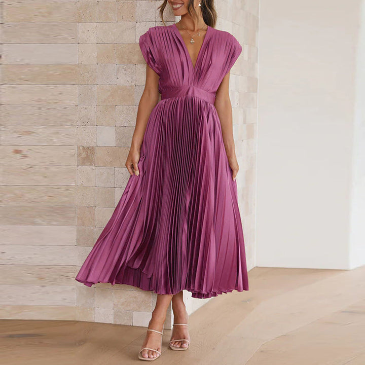 Casimir – Vestido Elegante de Cuello en V para Mujeres | Sin Mangas