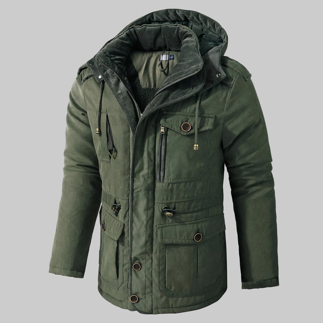Chaqueta de Invierno Multi-Bolsillo para Hombres – Diseño Versátil para Tiempo Frío