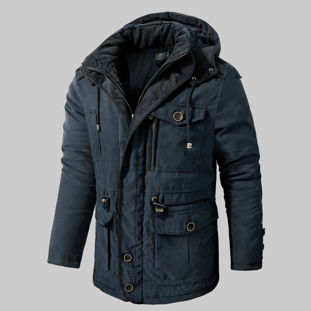 Chaqueta de Invierno Multi-Bolsillo para Hombres – Diseño Versátil para Tiempo Frío