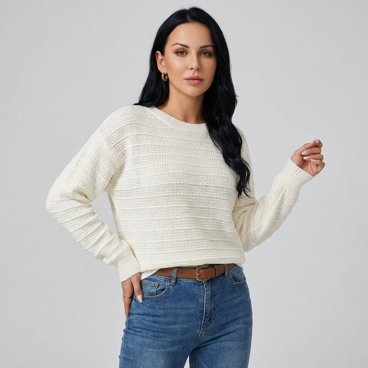 Suéter Pullover con Lazo en la Espalda para Mujeres