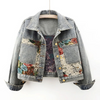 Chaqueta Denim Floral para Mujeres