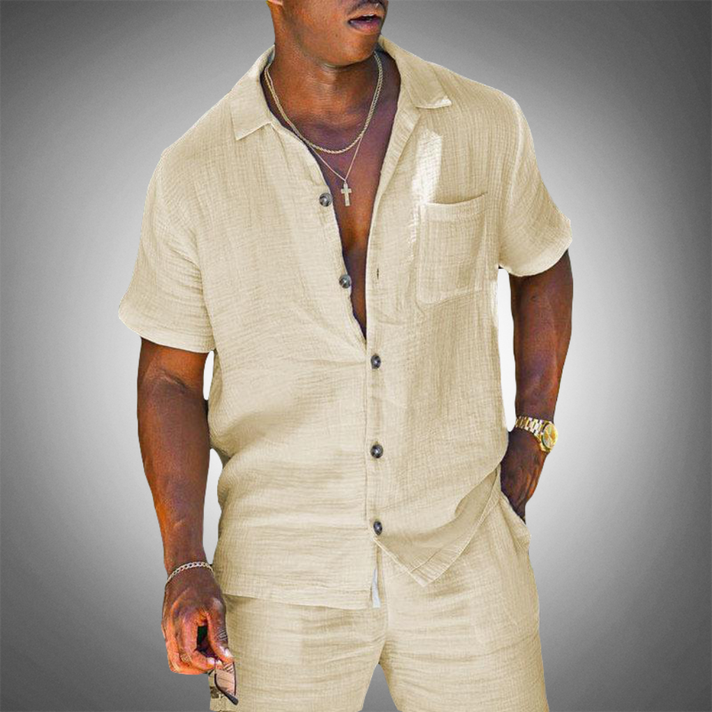 Conjunto de Hombre de Lino de Dos Piezas