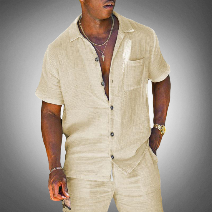 Conjunto de Hombre de Lino de Dos Piezas