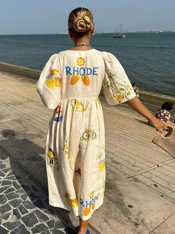 Elsiea – Vestido de verano con estampado para mujer