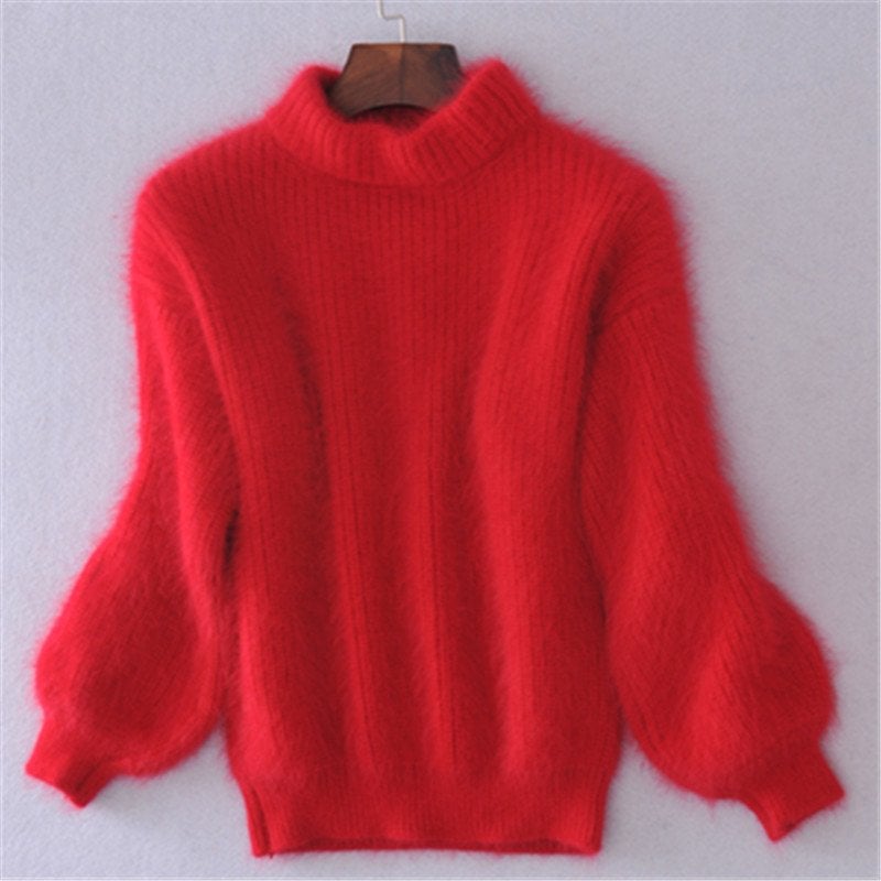 Suéter de Cuello Alto de Mohair