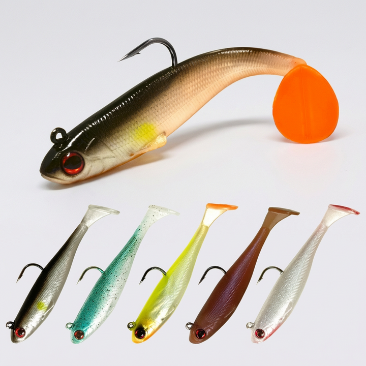 Señuelo Swimbait de Bass y Pike con Cabeza de Jig de Plomo