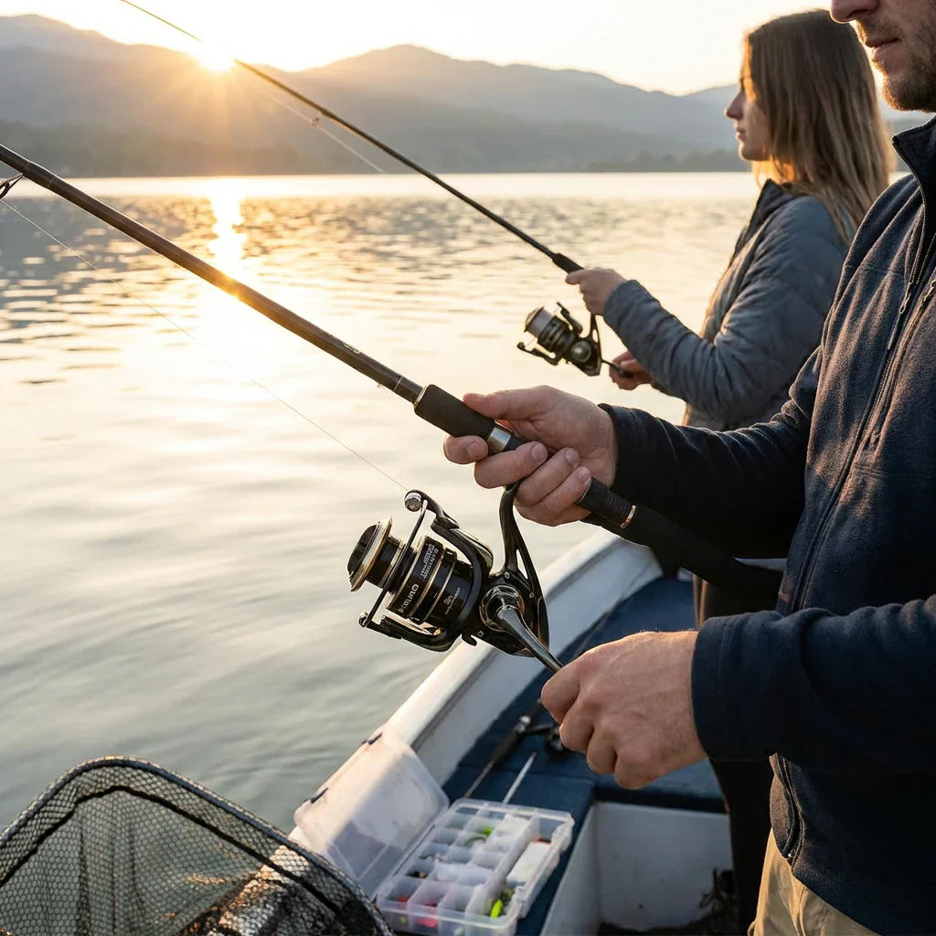 Carrete de Pesca con Rotación