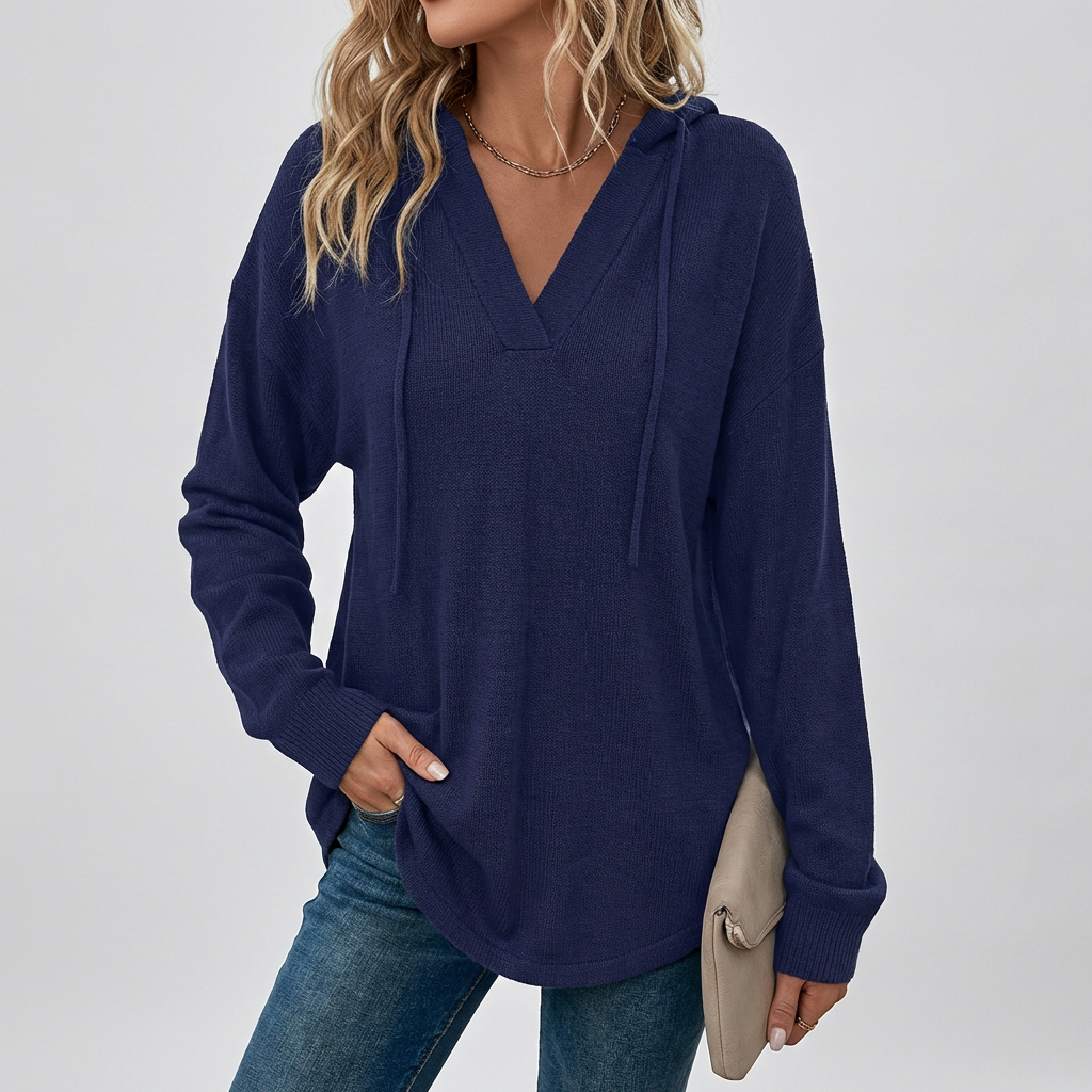 Sudadera Oversized con Cuello en V