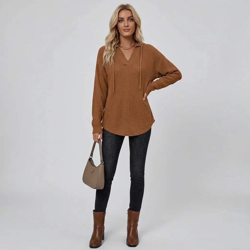 Sudadera Oversized con Cuello en V
