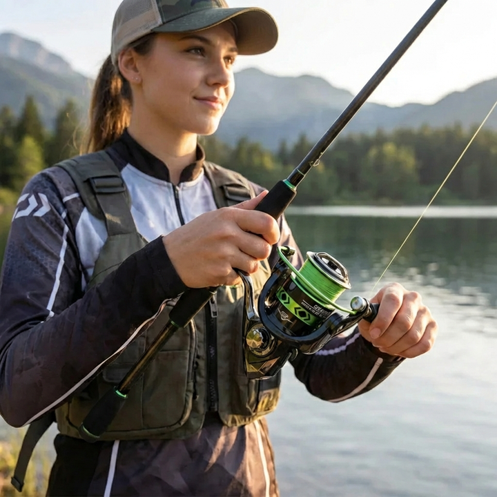 Carrete de Pesca de Rotación de Alta Velocidad