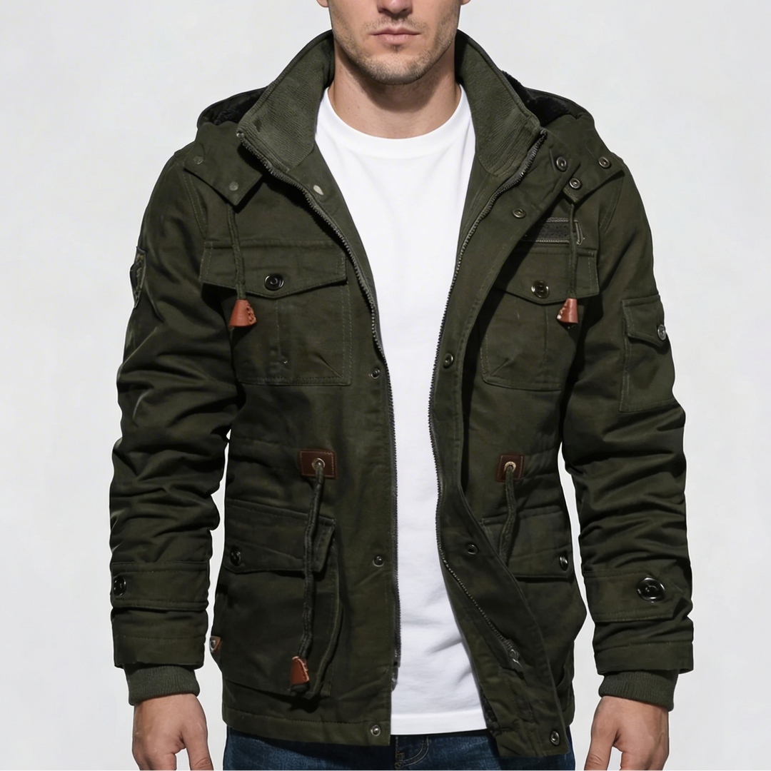 Chaqueta de Invierno Forrada de Forro Polar para Hombres