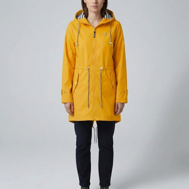 Chaqueta Exterior con Capucha Repelente al Agua para Mujeres