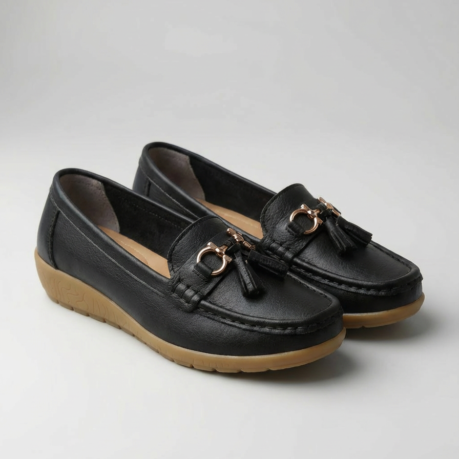Mocasín Plano Sin Cordones Con Detalle De Tassel