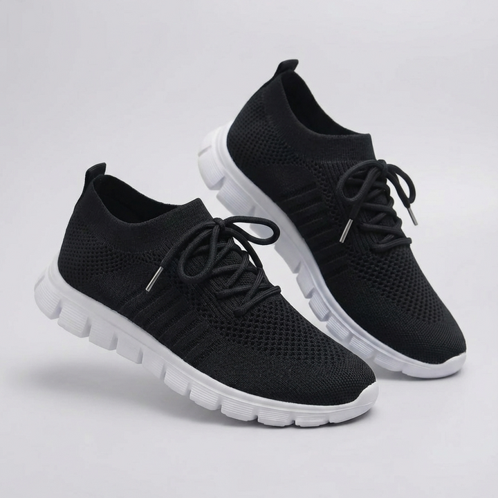 Zapatilla de Tricot con Cordones para Mujeres