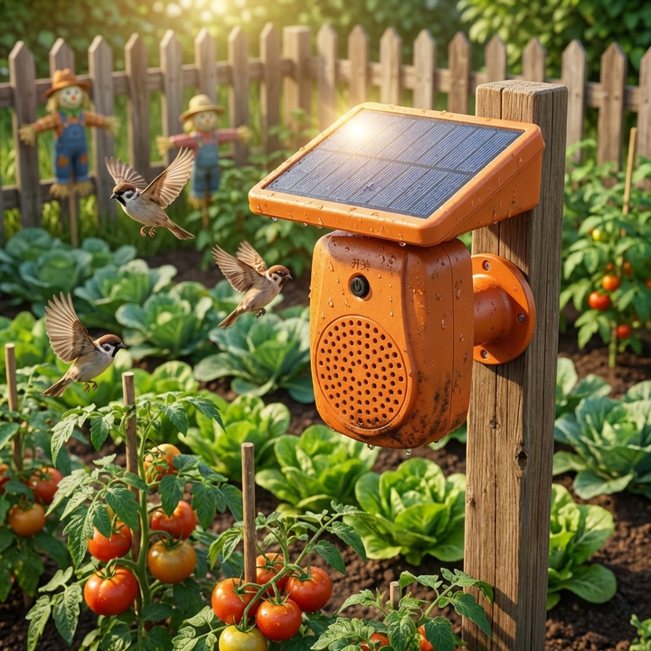 Repelente de Pájaros Solar Rotativo