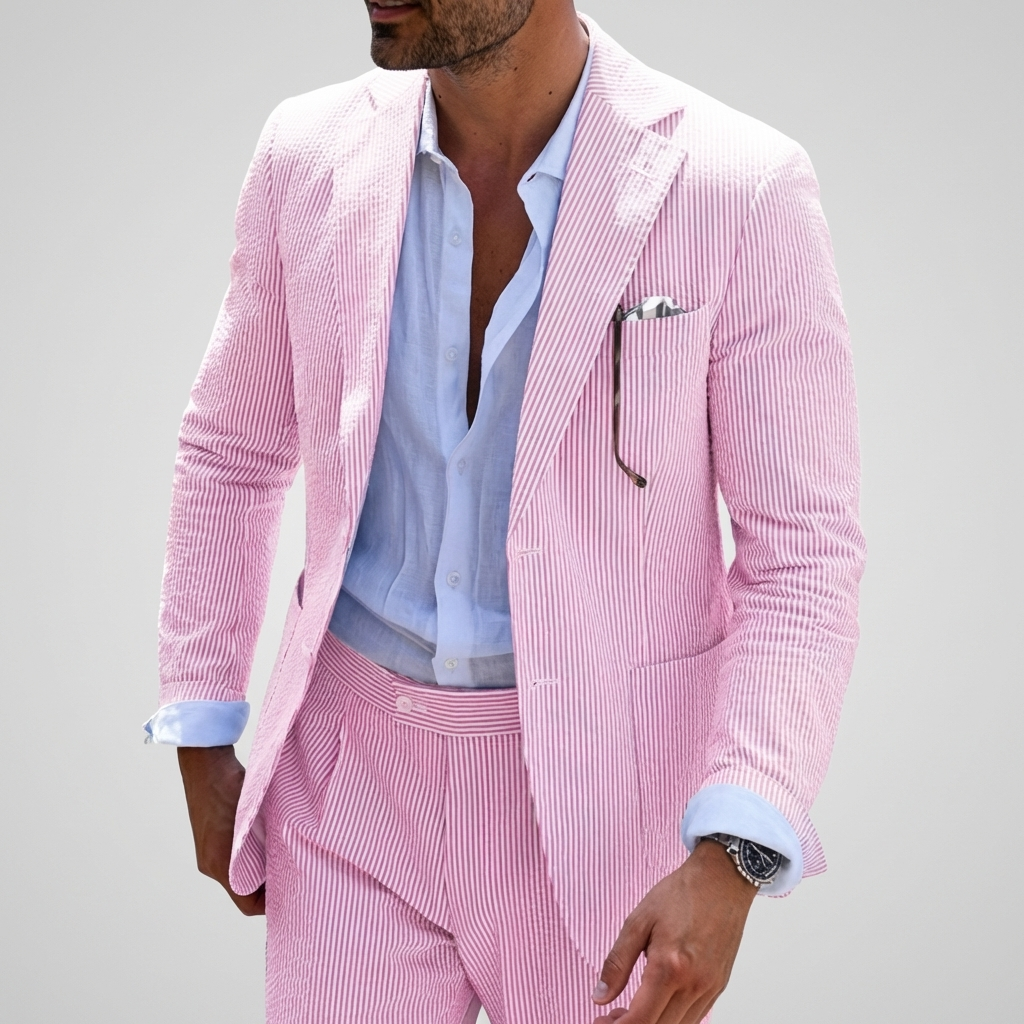 Traje de verano de dos piezas para hombre