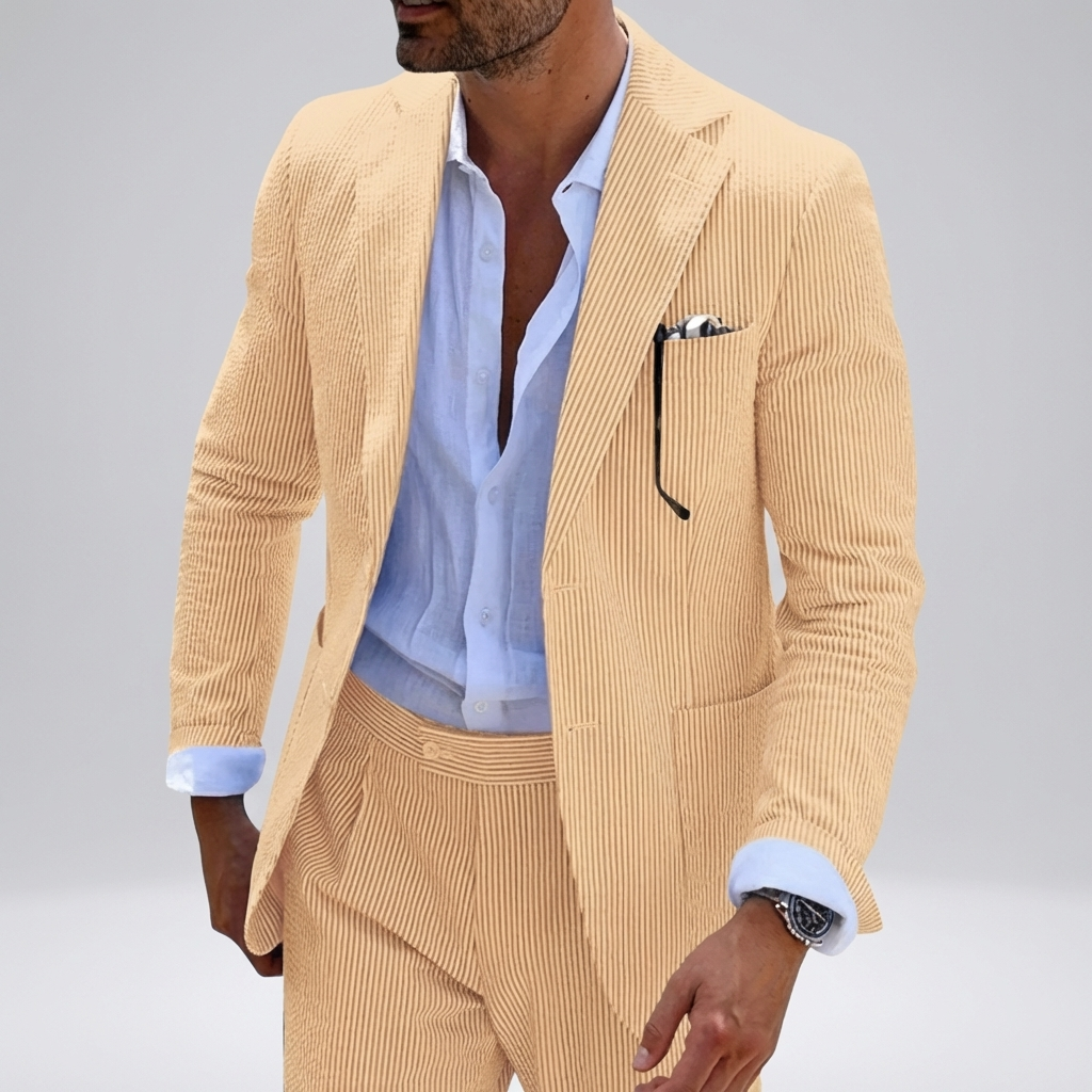 Traje de verano de dos piezas para hombre