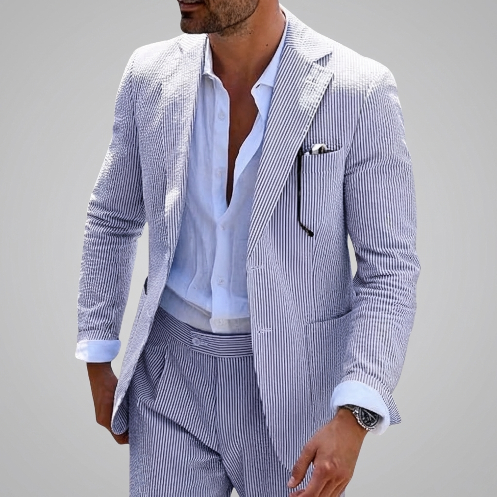 Traje de verano de dos piezas para hombre