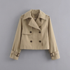 Chaqueta Corta de Doble Botones para Mujeres