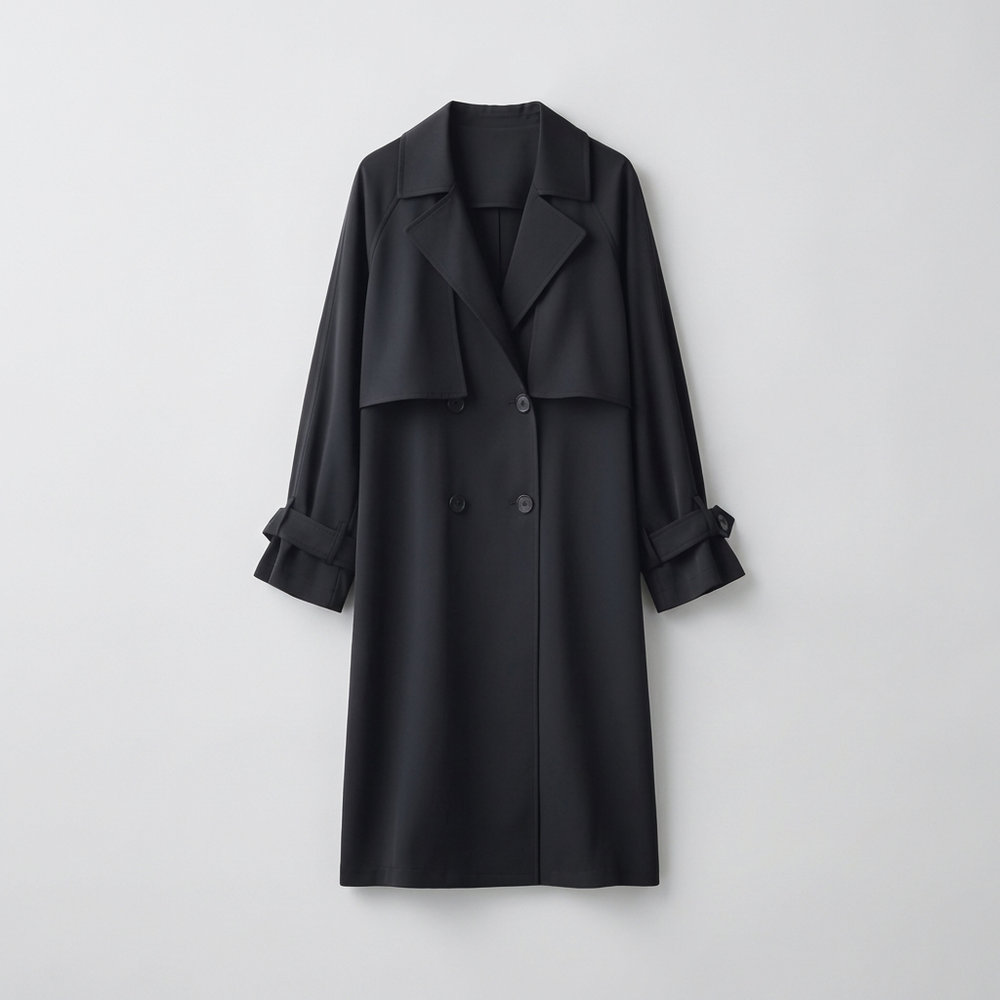 Abrigo largo trench para mujeres, vista 2