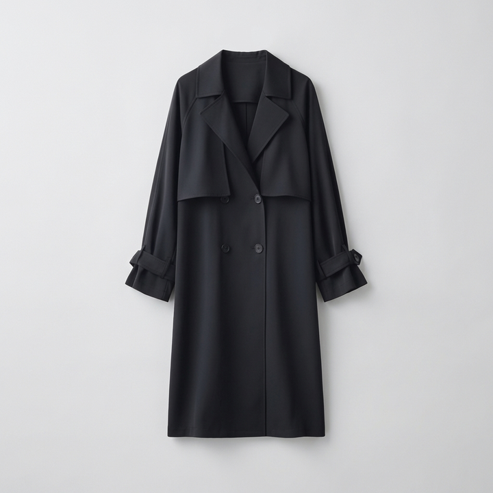 Abrigo largo trench para mujeres, vista 2