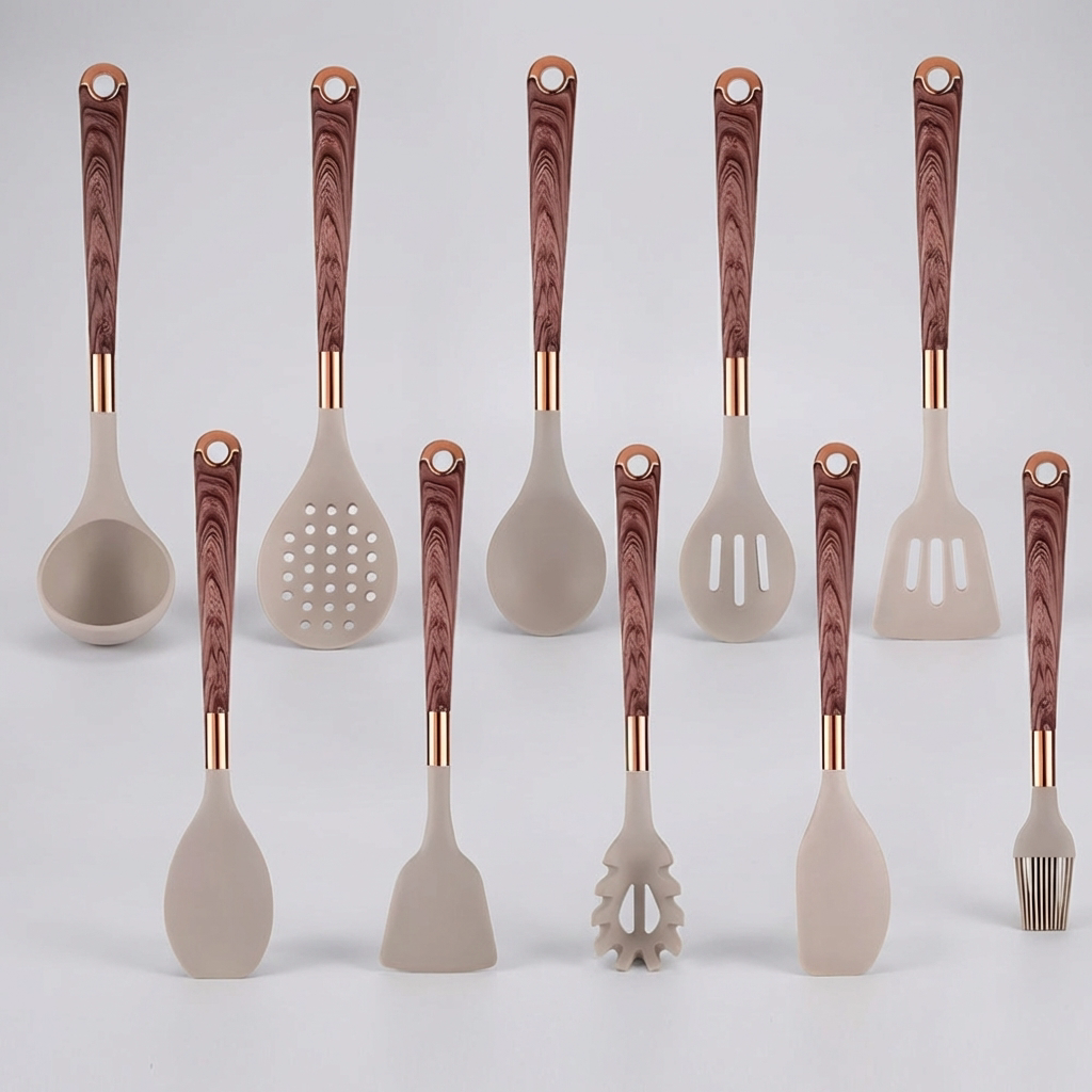 Juego de Utensilios de Cocina de Silicona de 10 Piezas